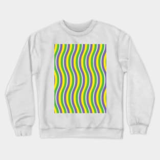 Purple Gold Green Waves Crewneck Sweatshirt